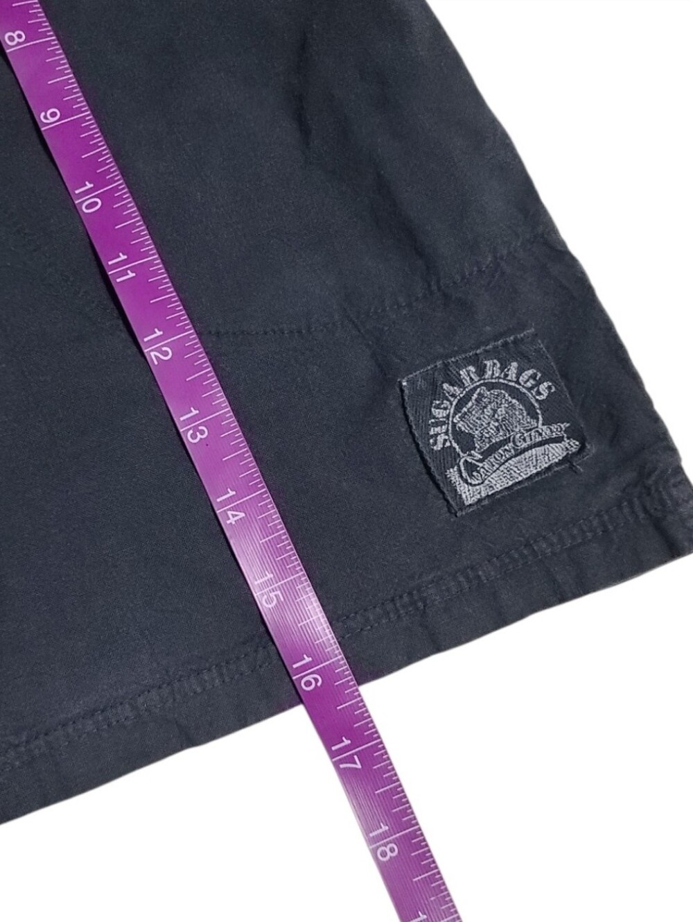 🖤Vintage 90s Cotton Ginny Sugar Bags Black High Waisted Sailor Shorts Canvas M - Picture 8 of 8